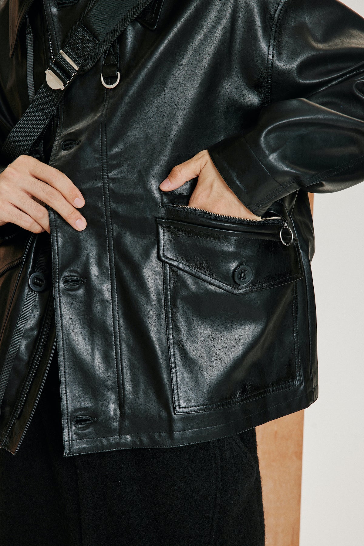 environe / OL12 MILITARY LEATHER JACKET